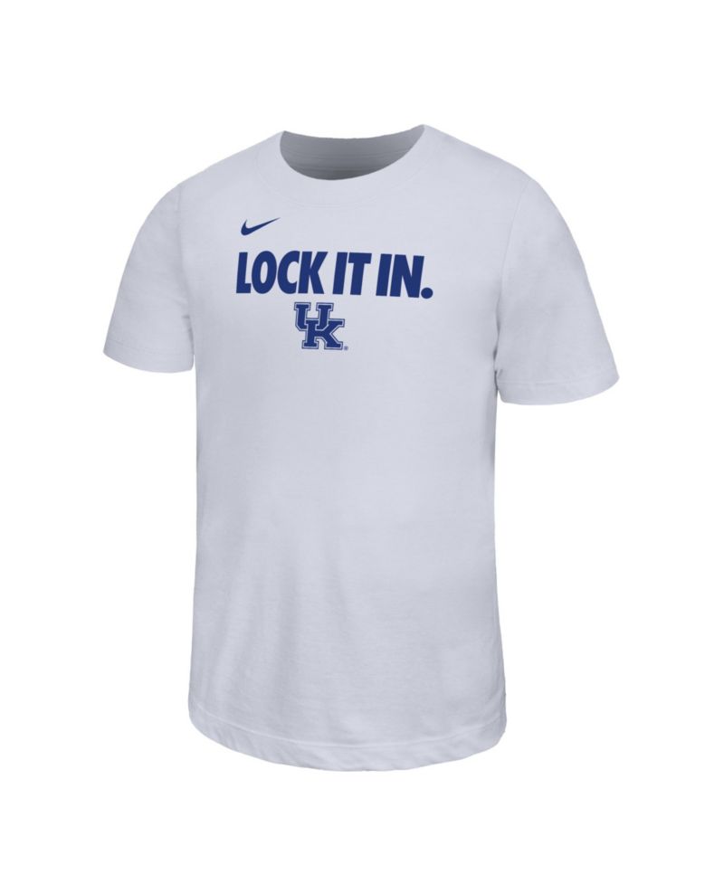 Big Boys and Girls White Kentucky Wildcats 2026 On-Court Bench Legend Dri-FIT T-Shirt