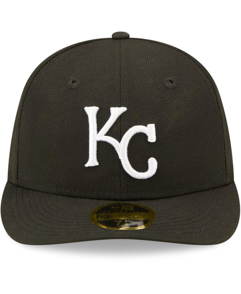 Men's Kansas City Royals Black and White Low Profile 59FIFTY Fitted Hat