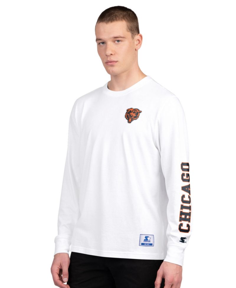 Men's Navy/White Chicago Bears Short Sleeve Long Sleeve T-Shirt