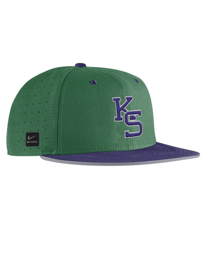 Men's Green Kansas State Wildcats 2025 On-Field True Performance Baseball Fitted Hat