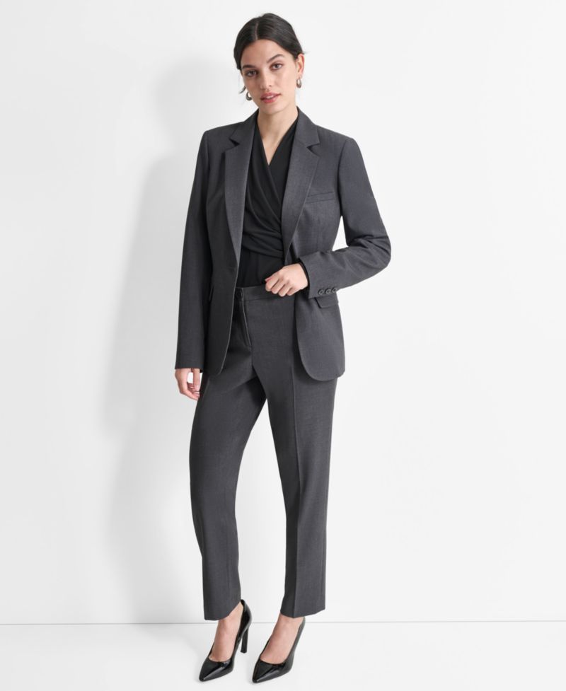 Women’s Notch-Lapel Button-Front Long-Sleeve Blazer