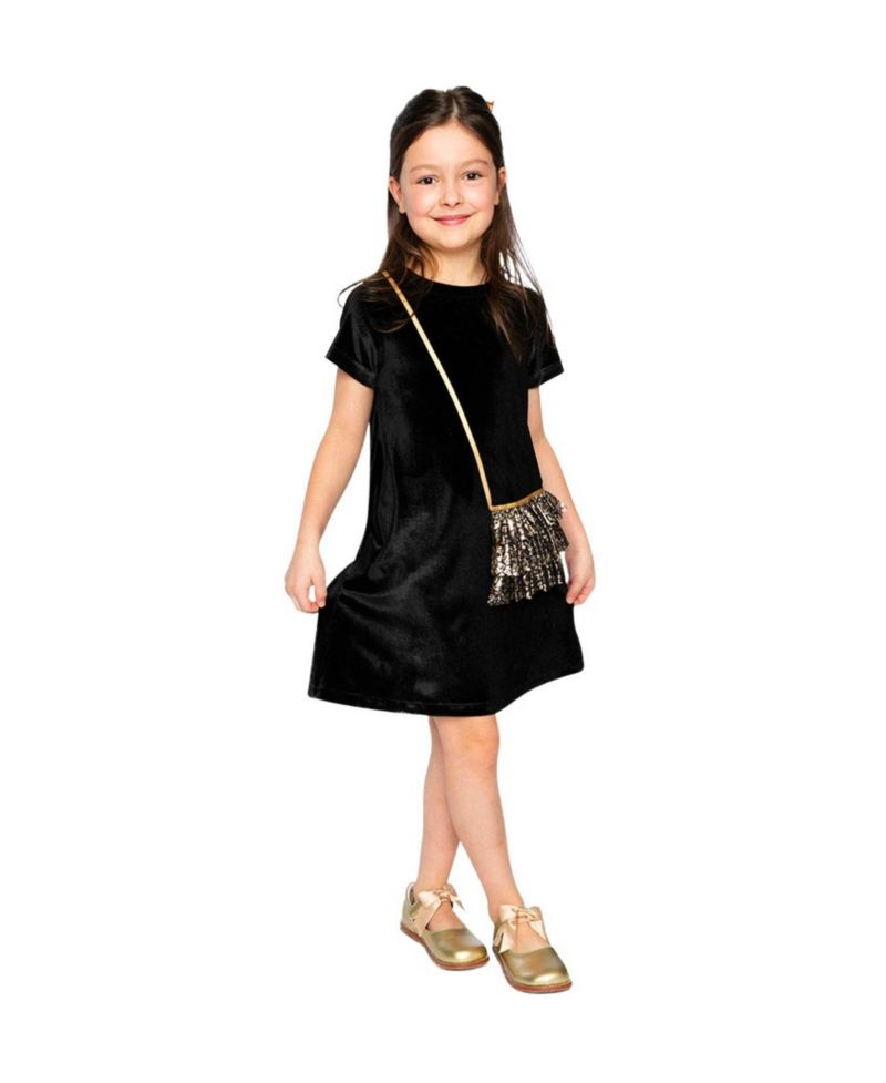 Big Girls (6-14) Short Sleeve A-Line Dress