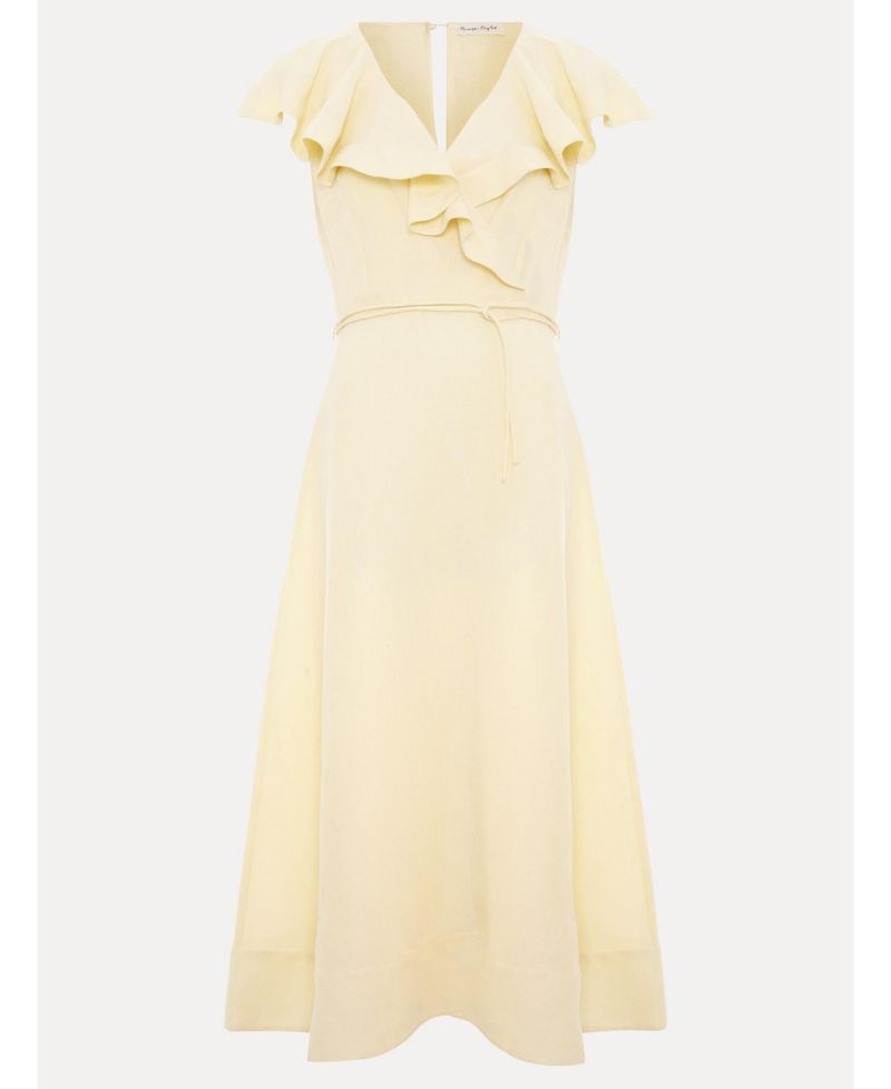 Women's Matilda Ruffle Linen Midi Dress