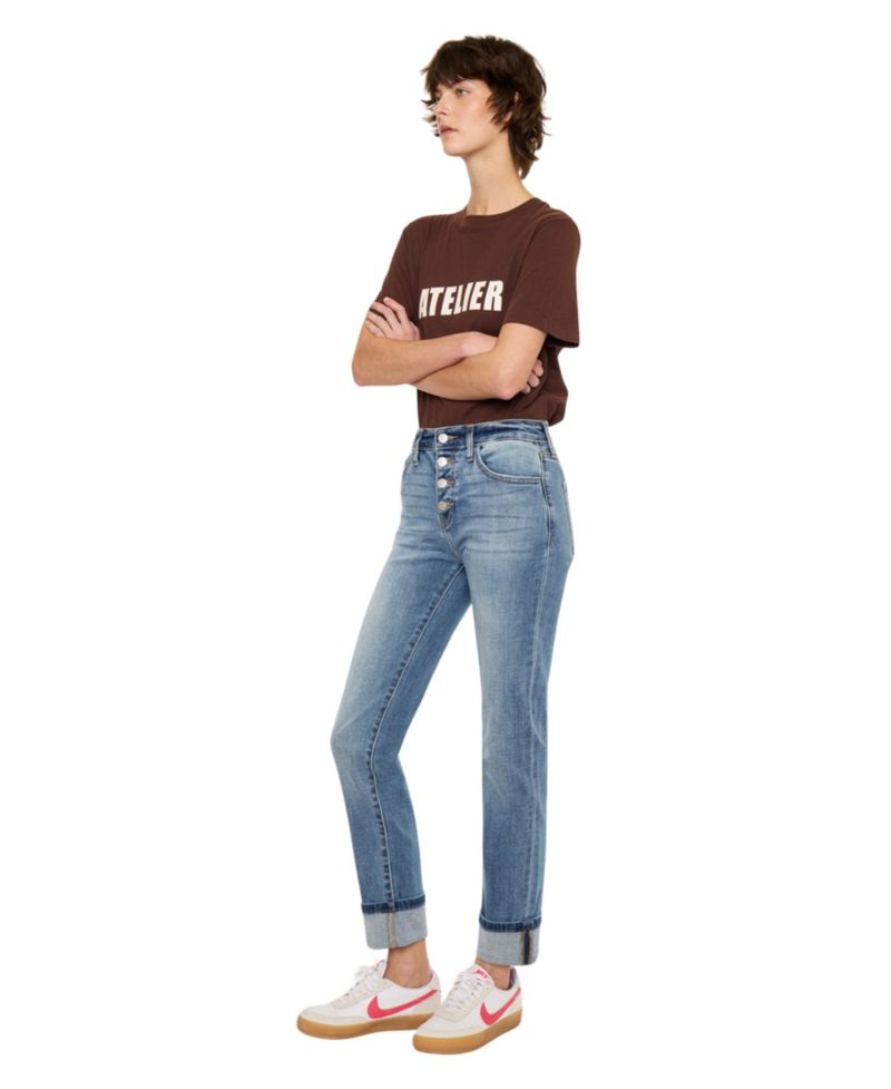 Women's Noelle Essentials High Rise Skinny Straight Jeans