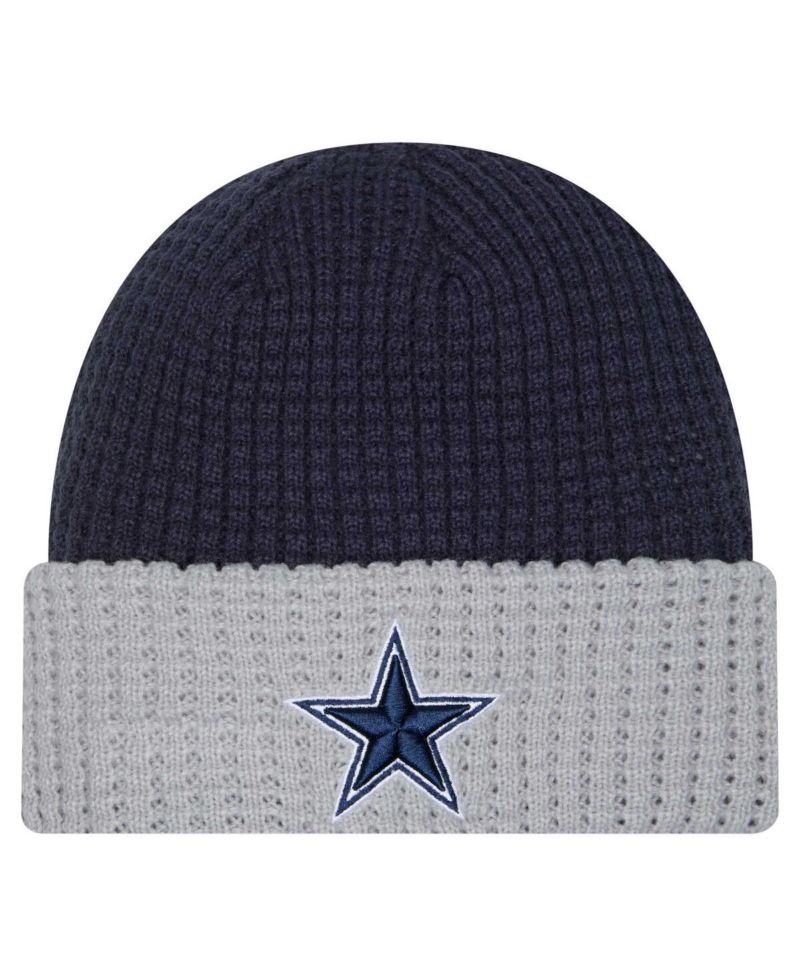 Men's Navy Dallas Cowboys Waffled Cuffed Knit Hat