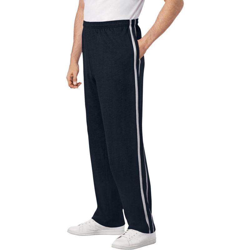 Men's Lightweight Jersey Side-Striped Sweatpants