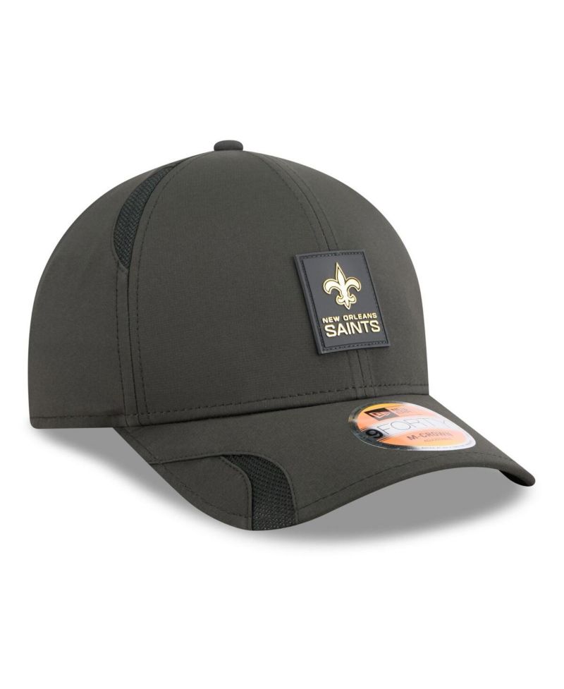 Men's Black New Orleans Saints 2025 Sideline M-Crown 9FORTY Adjustable Hat