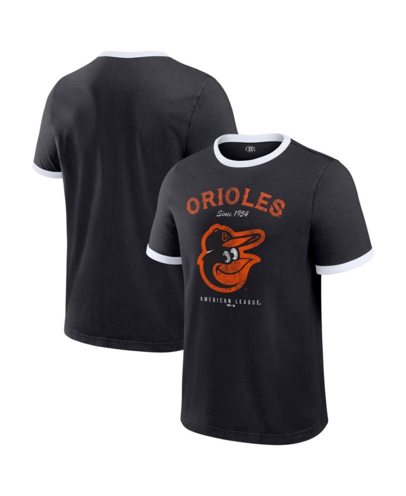 Darius Rucker Collection By Men's Black Baltimore Orioles Washed Ringer T-Shirt