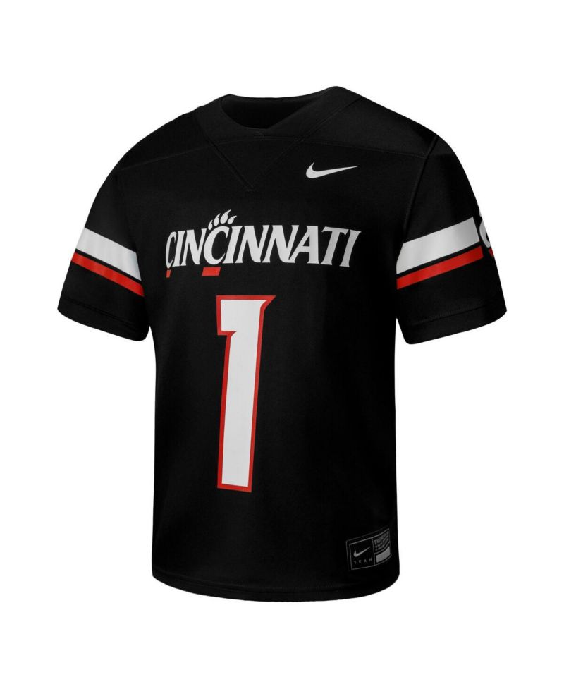 Big Boys and Girls 1 Black Cincinnati Bearcats Football Game Jersey