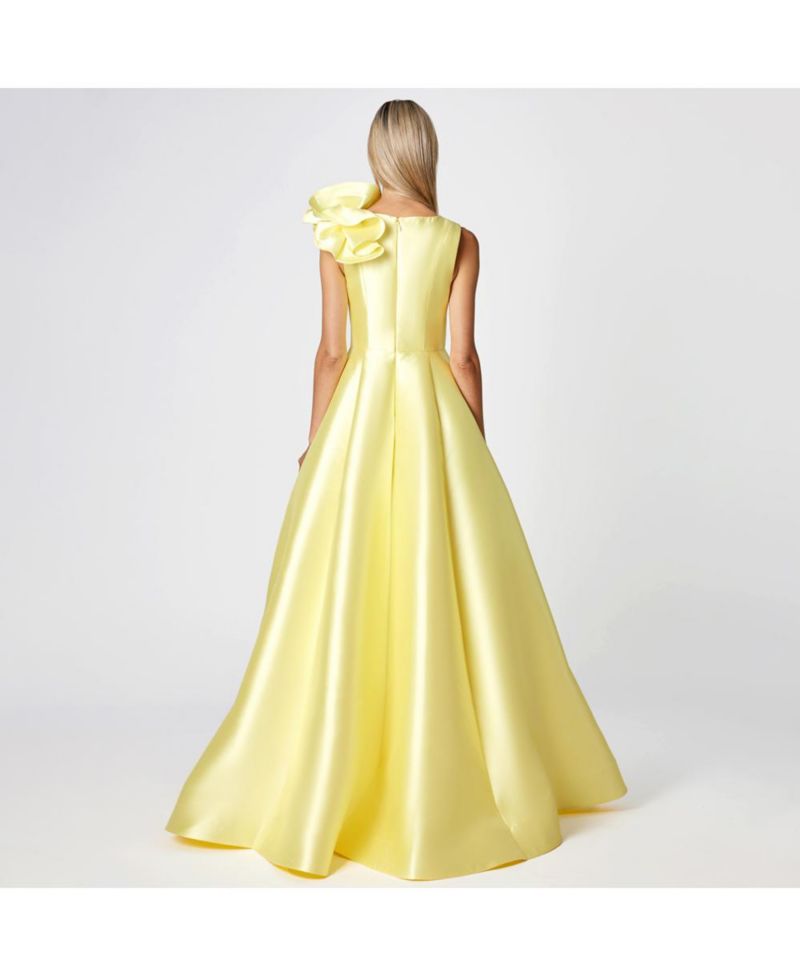 Women's Mirella V Neck Ruffle Gown