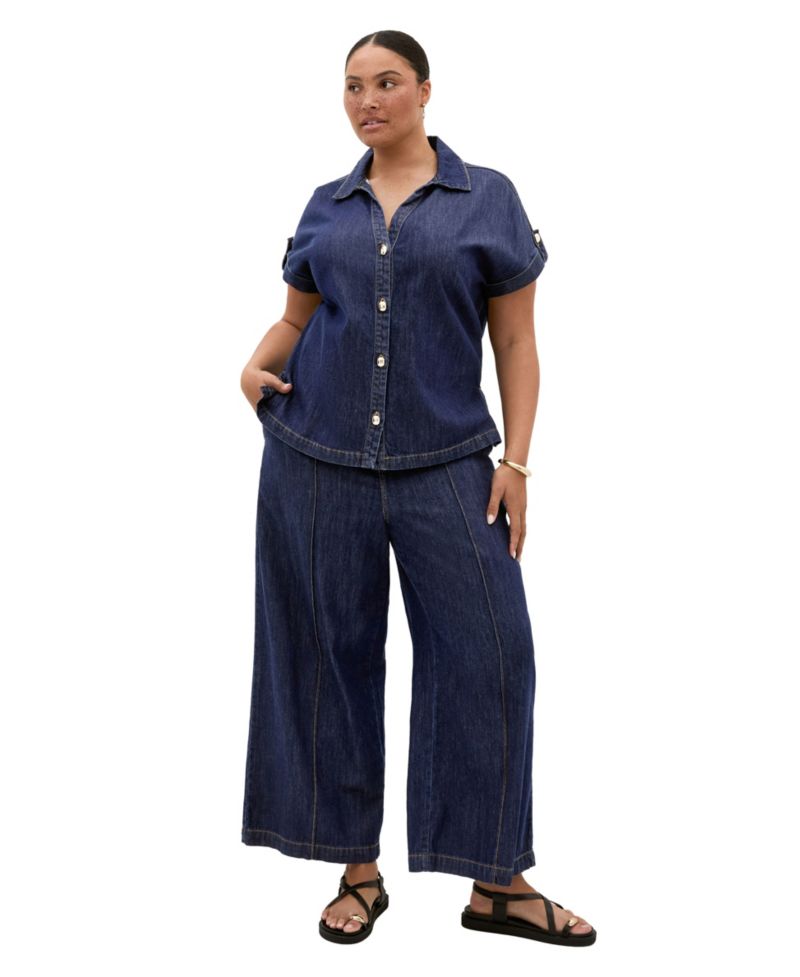 Women's Plus Size Tilly Cotton Denim Shirt