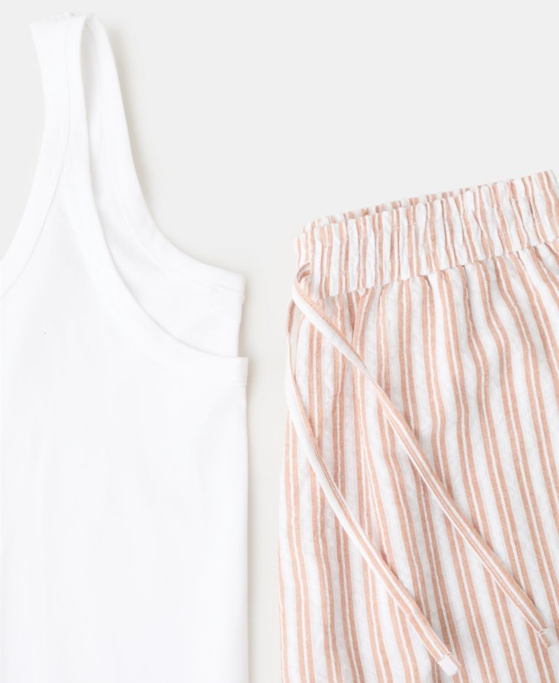 Women's Two-Piece Cotton Striped Pajamas