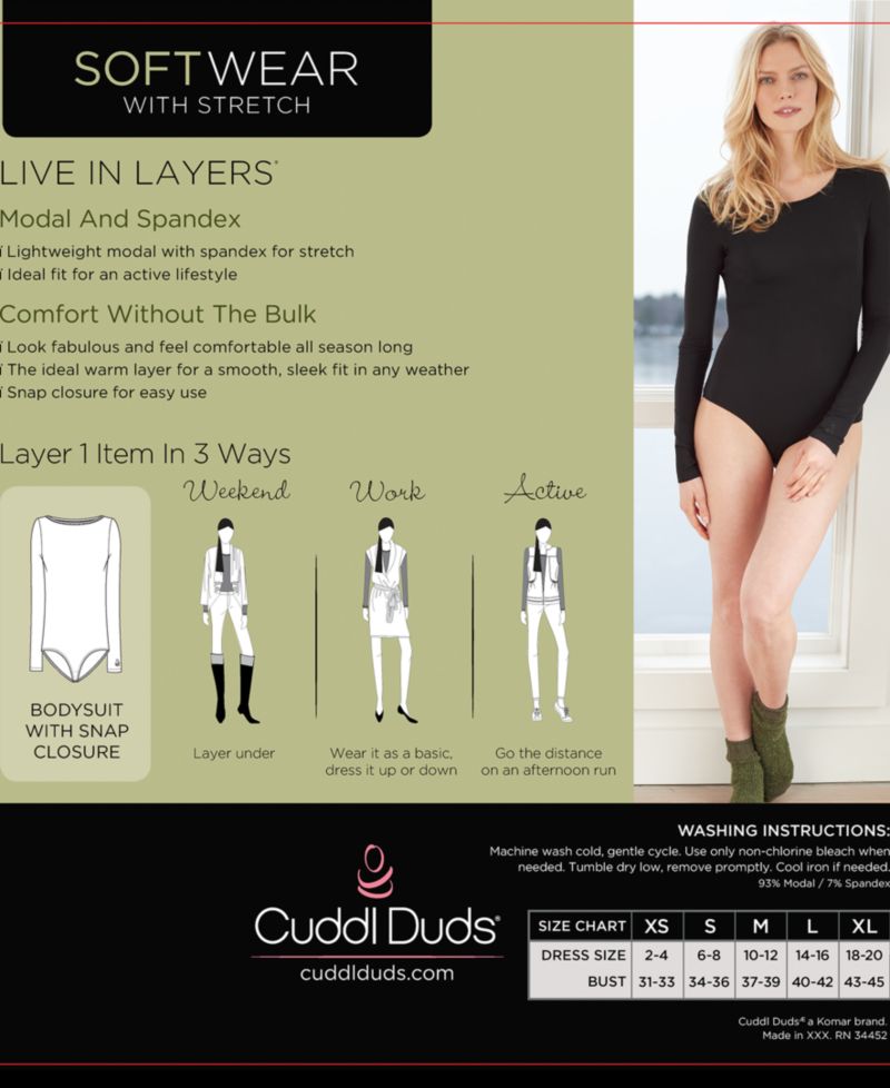 Softwear with Stretch Long Sleeve Bodysuit