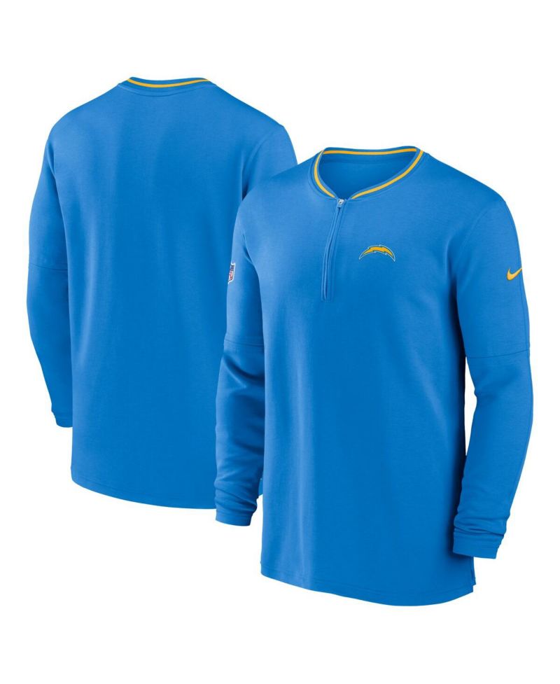 Men's Powder Blue Los Angeles Chargers Coach Half-Zip Sweatshirt