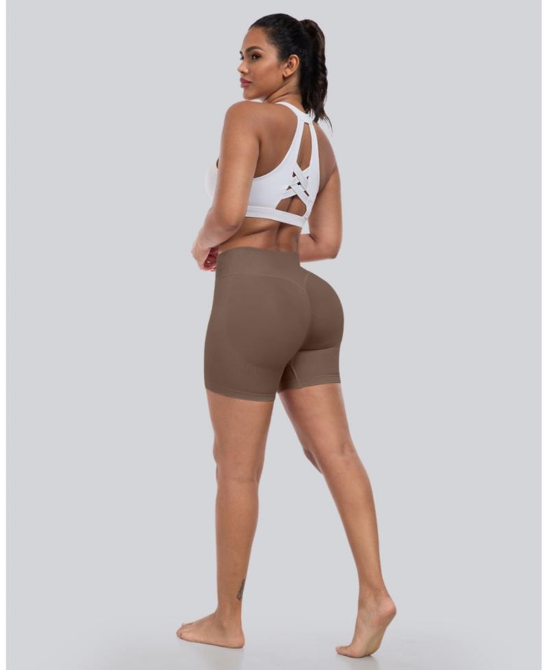 High Waisted Scrunch Workout Shorts Seamless Squat Proof Gym Yoga Shorts