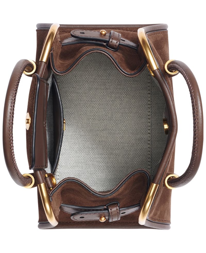 Satin Suede Mini Crossbody Satchel Handbag