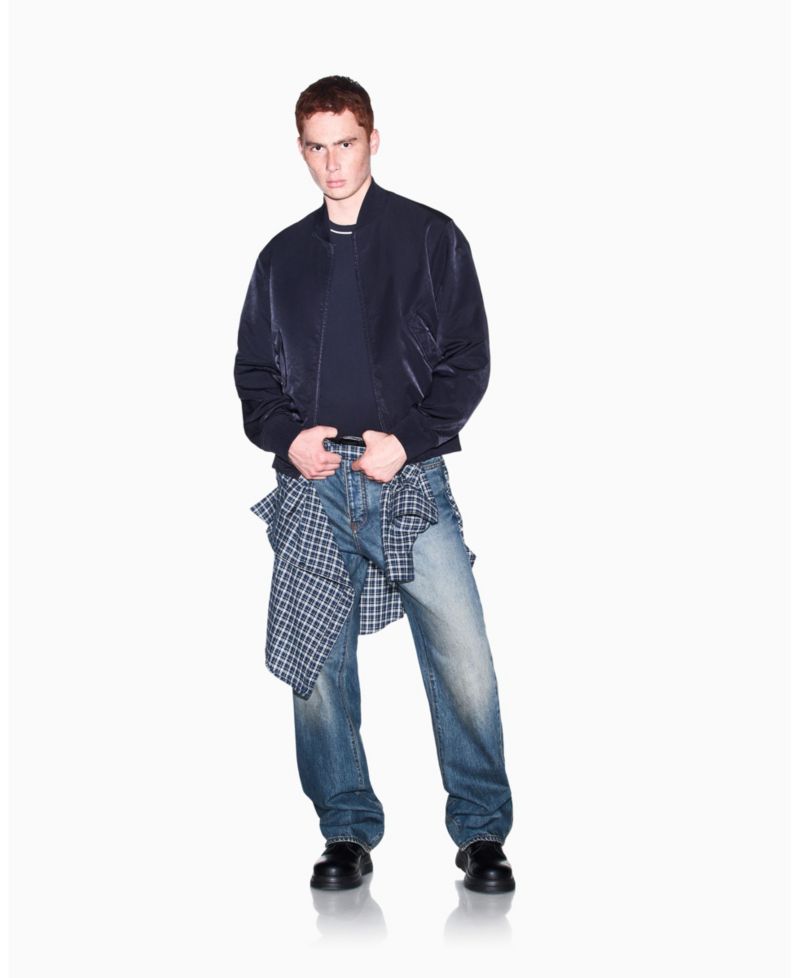 Men's Crossover Reversible Bomber with Graphic Jacket