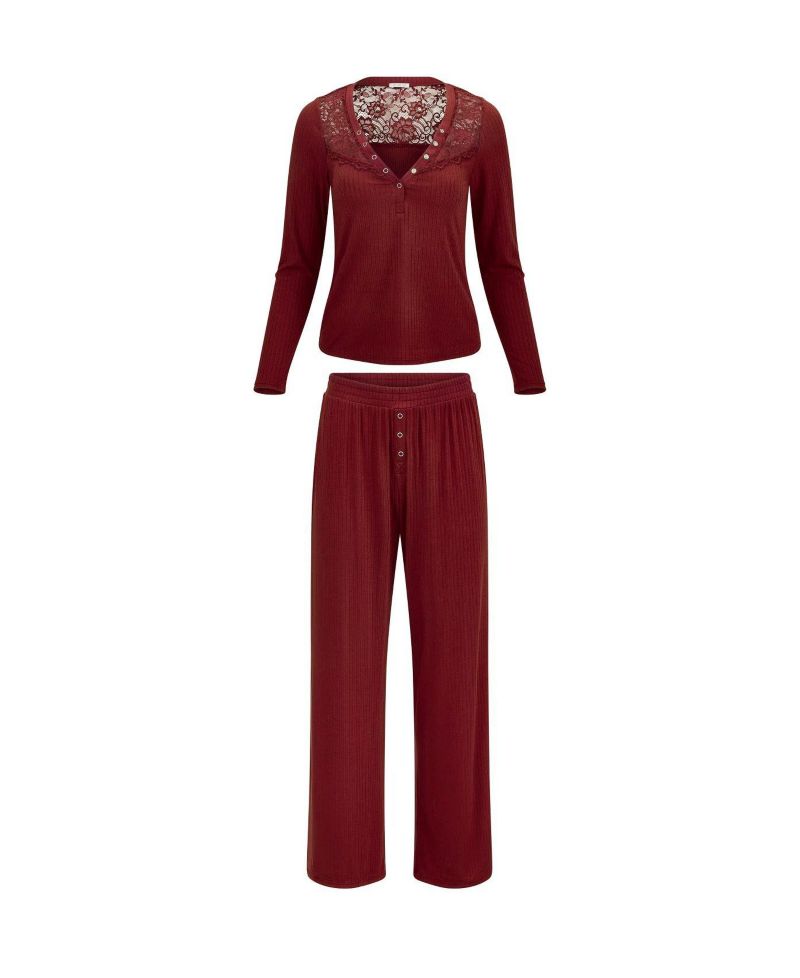 Women's Zahra Long Sleeve Top and Pants Pajama Set