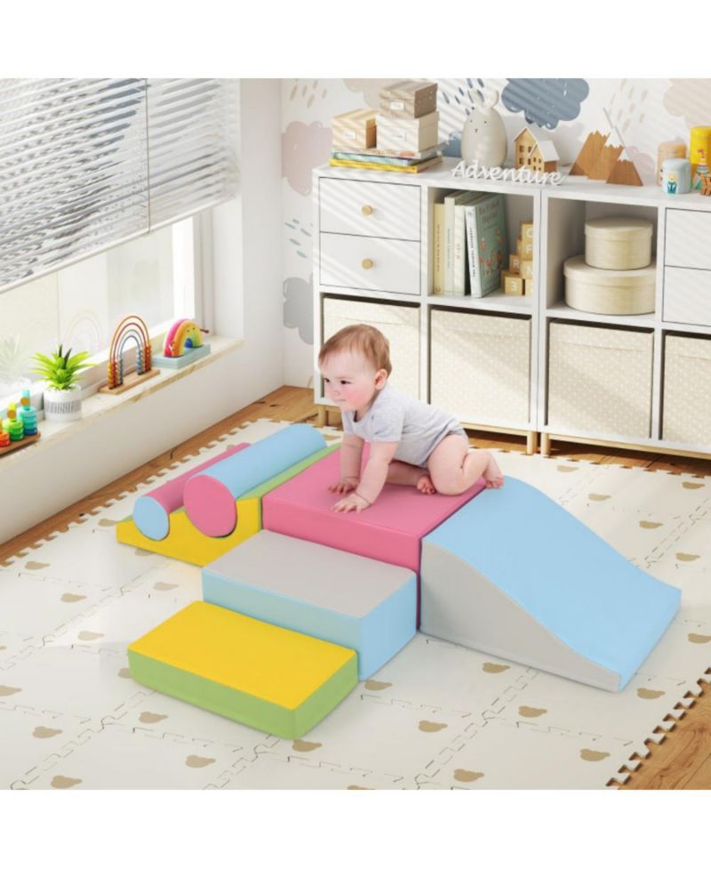 Soft Foam Climbing Block Set for Toddlers with Stackable Shapes