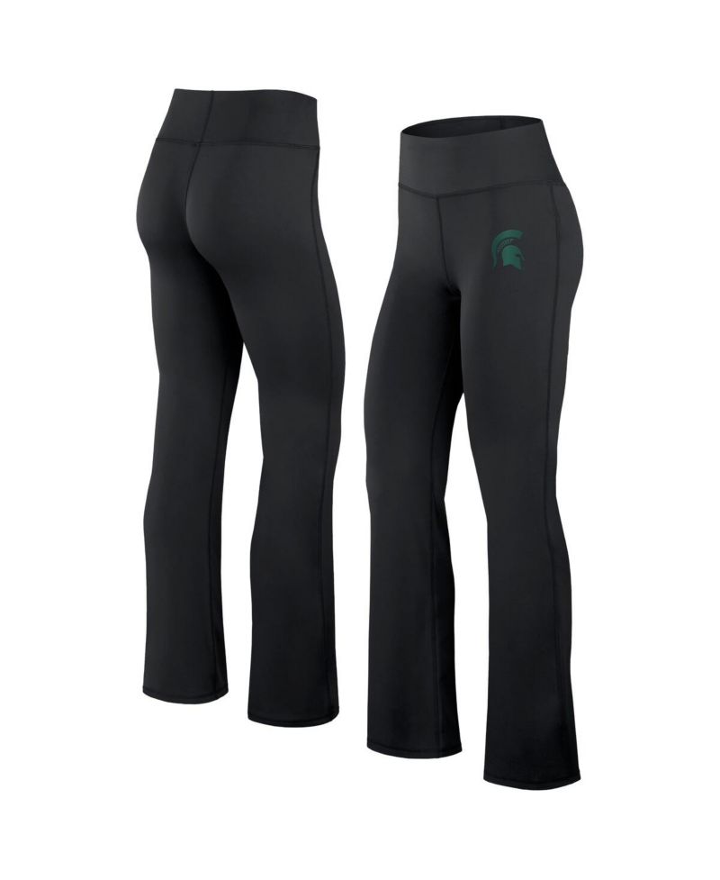 Women's Black Michigan State Spartans Training Camp Maxed Out Flare Leggings