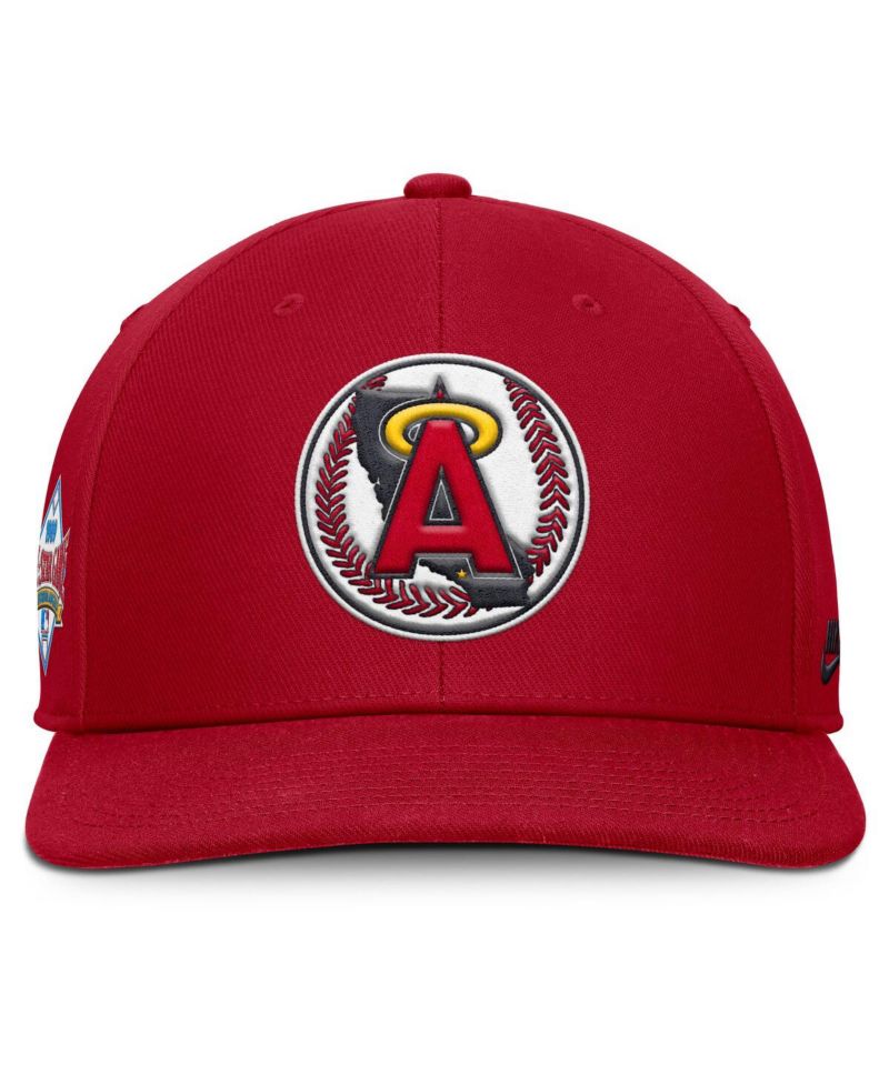 Men's Red California Angels Pro Performance Snapback Hat