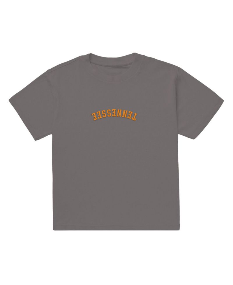 Men's Brown Tennessee Volunteers Upside Down Embroidered Vintage Heavyweight T-Shirt