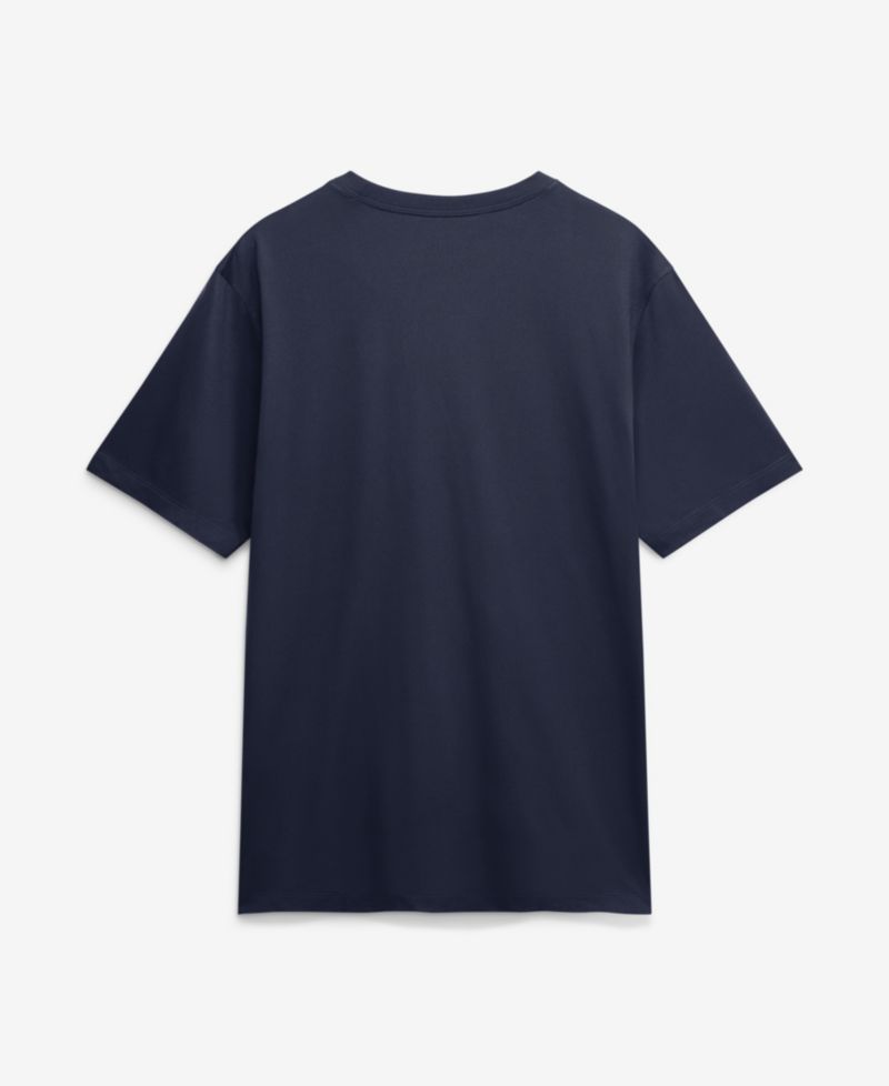 Men's Navy West Virginia Mountaineers Rushing Mascot Dri-FIT T-Shirt