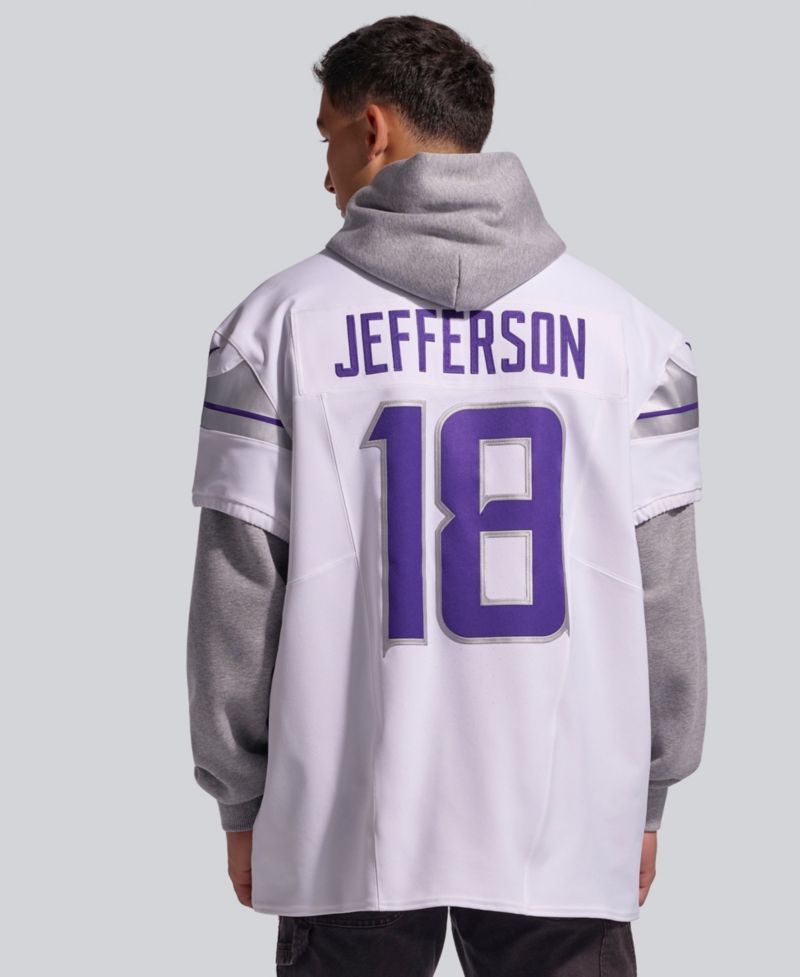 Men's Justin Jefferson White Minnesota Vikings Alternate Vapor F.U.S.E. Elite Player Jersey