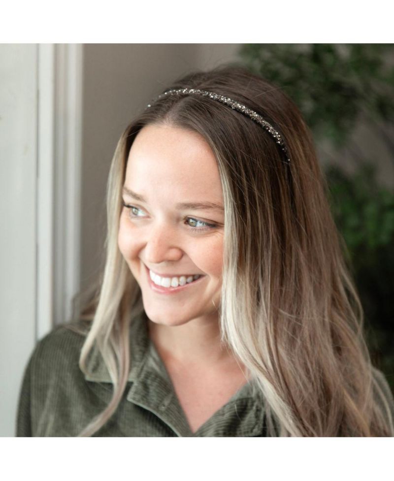 Thin All that Glitters Headband - Black