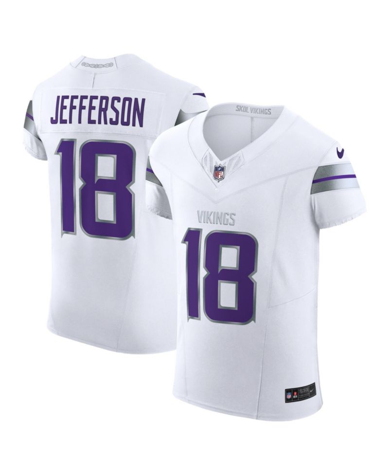 Men's Justin Jefferson White Minnesota Vikings Alternate Vapor F.U.S.E. Elite Player Jersey