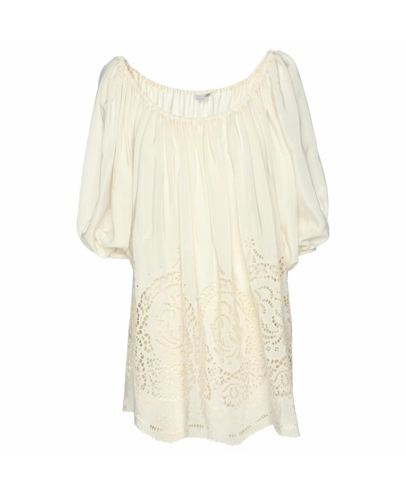 Women's Silk Broderie Anglaise Blouse