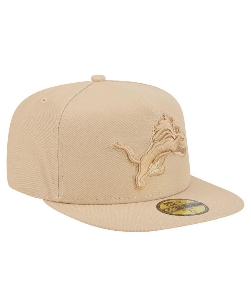 Men's Light Beige Detroit Lions Color Pack A-Frame 59FIFTY Fitted Hat