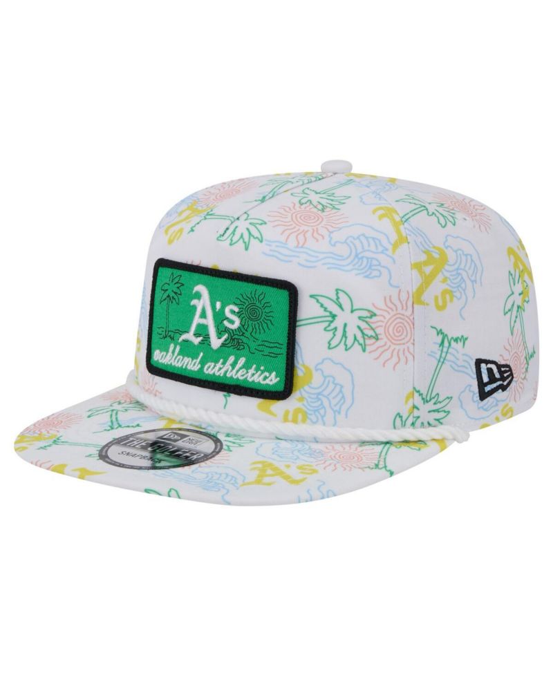 Men's White Oakland Athletics Islander Golfer Snapback Hat