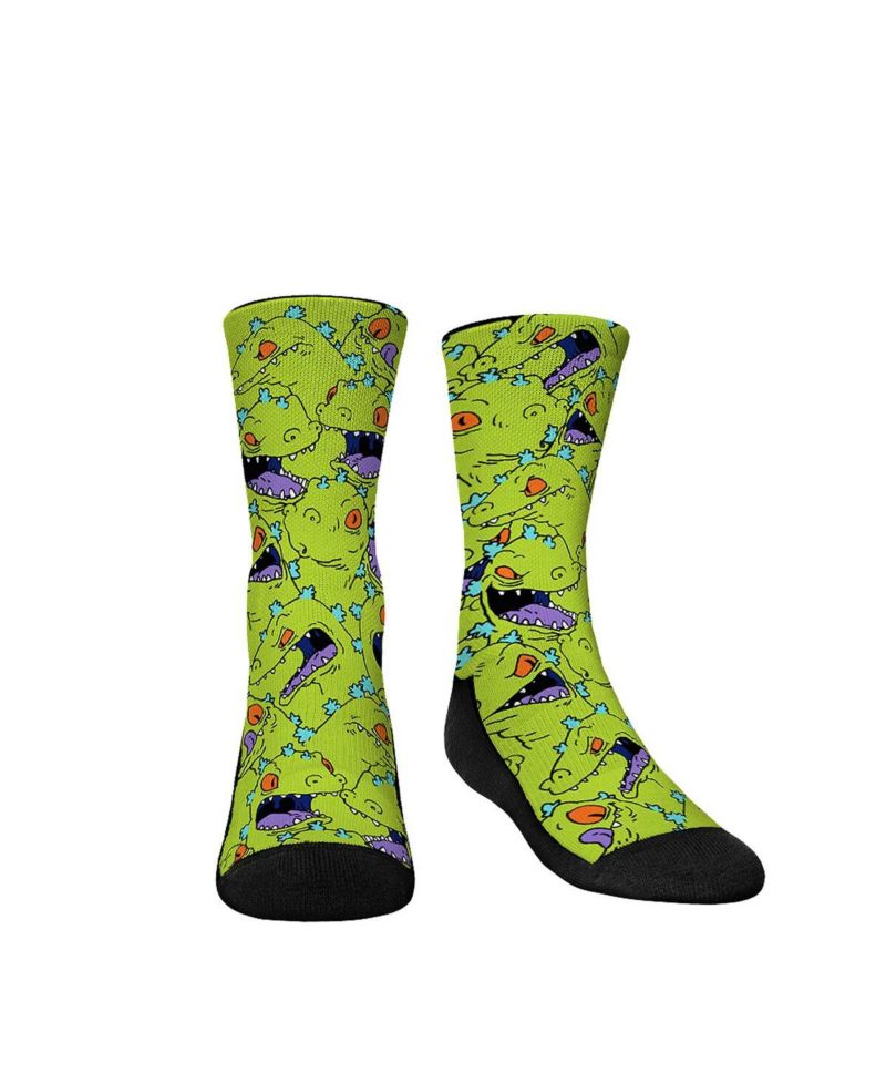 Youth Boys and Girls Socks Rugrats Reptar Attack! Crew Socks