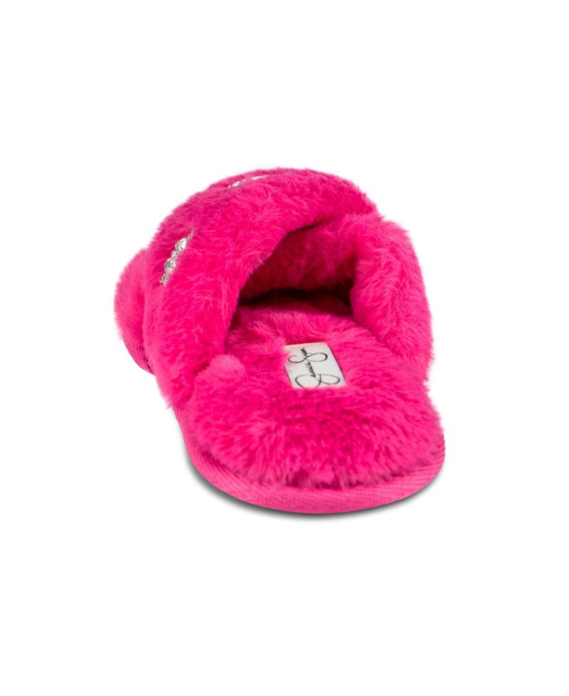 Women's Embellished Cross Band Slide Slippers