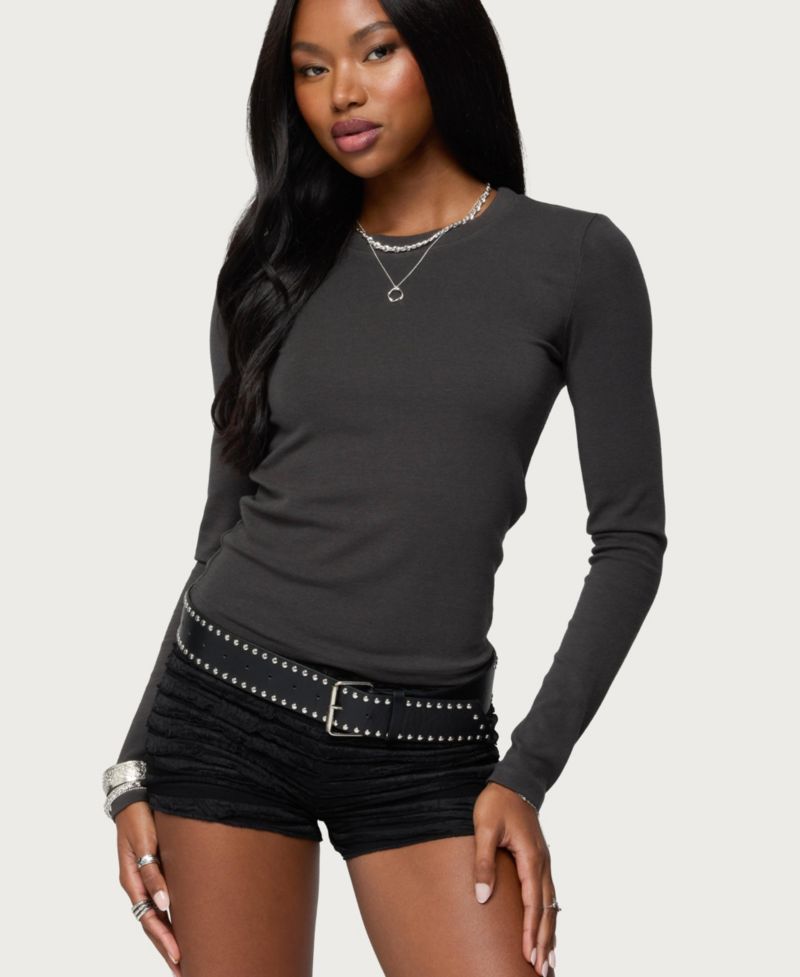 Women's Daphne Ribbed Long Sleeve T Shirt