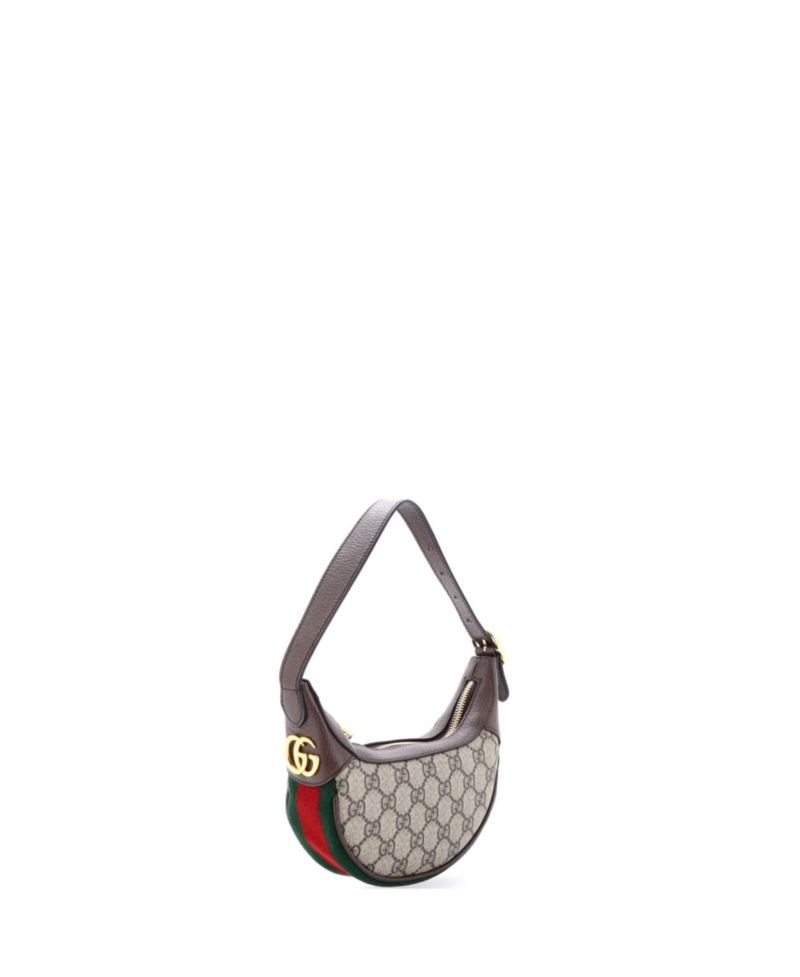Mini Ophidia Half Moon Bag GG Coated Canvas