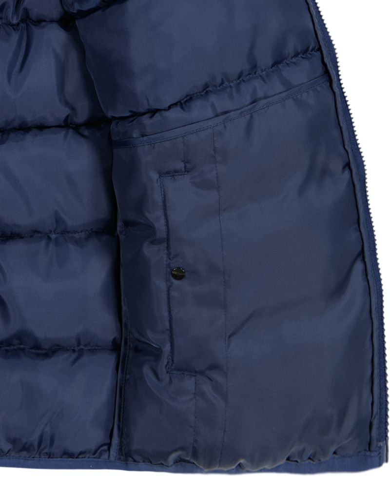 Boys' 8-20 Solid Logo Full-Zip Puffer Hooded Jacket