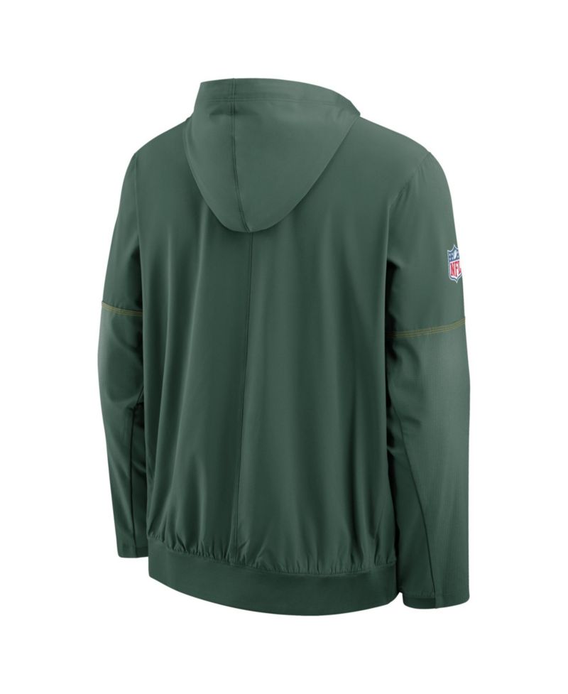 Men's Green Bay Packers Sideline Logo Glory Anorak Half-Zip Hoodie