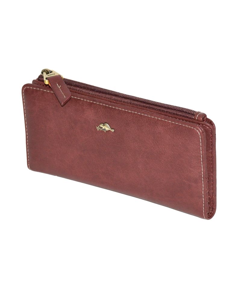Slim Ladies Wallets With Top Zipper