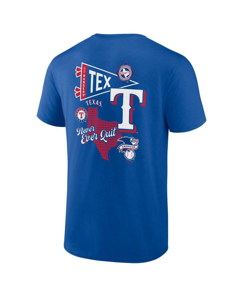 Men's Royal Texas Rangers Split Zone T-Shirt
