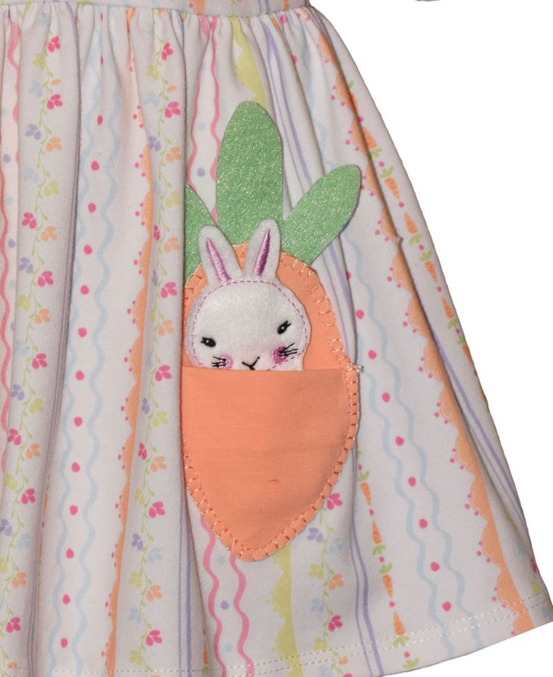 Baby Girls' Carrot Pocket Easter Dress and Bloomers