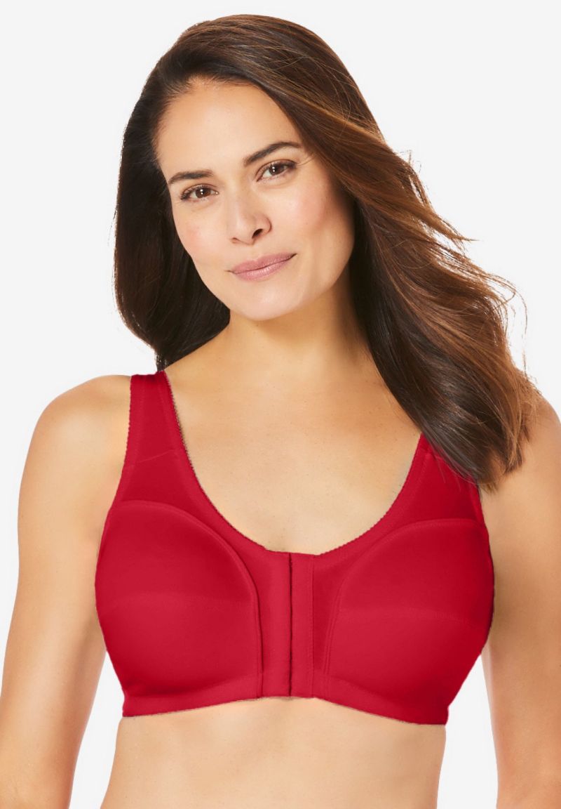 Women's 3-Pack Front-Close Cotton Wireless Bra