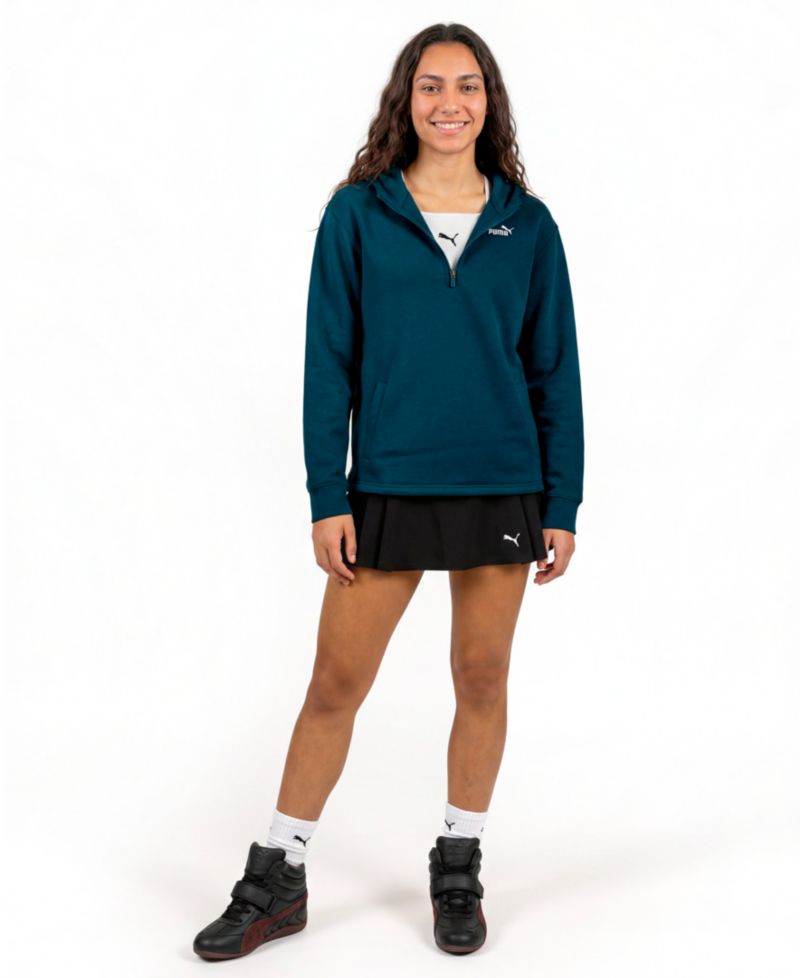 Women's Ess 1/2-Zip Standard Hoodie Long-Sleeve Fleece Sweatshirt