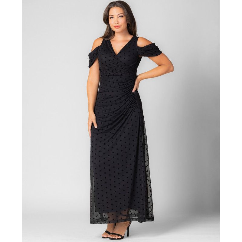 Women's Seraphina Cold-Shoulder Mesh Gown