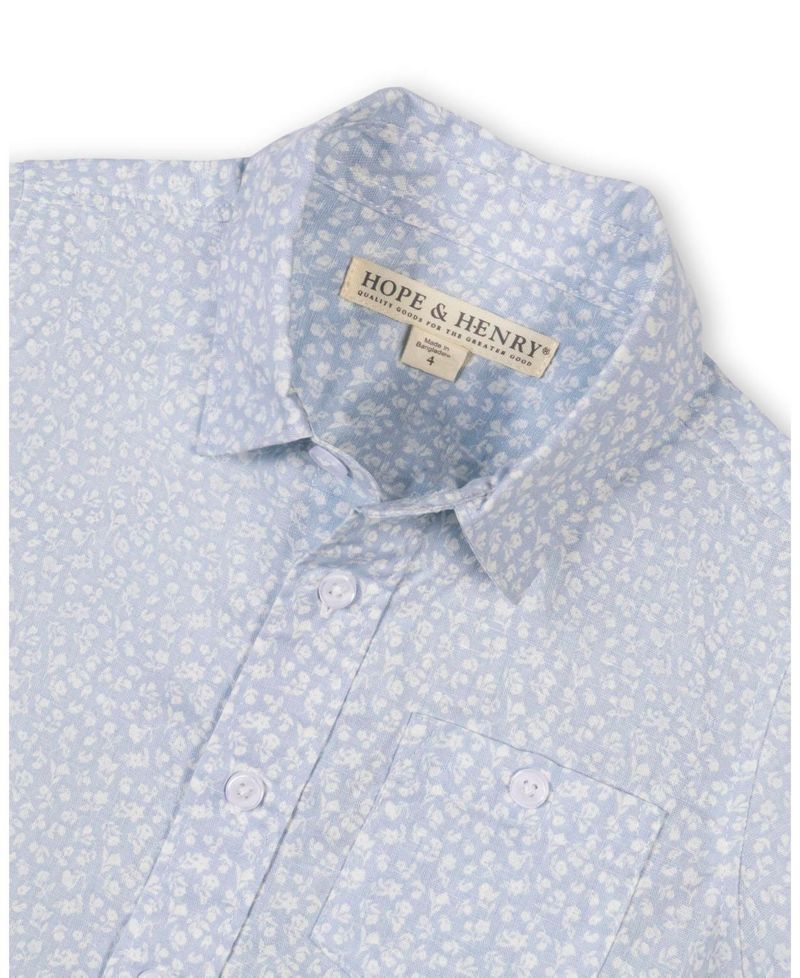 Boys Linen Short Sleeve Shirt