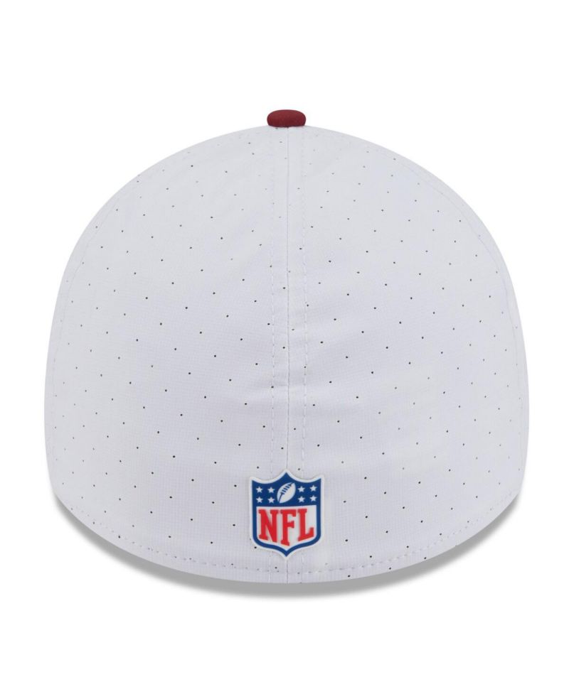 Men's White/Burgundy Washington Commanders 2025 NFL Training Camp 39THIRTY Flex Hat