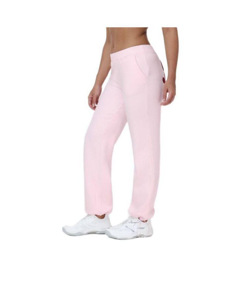 Women's Bubble Leg Bedazzled-Logo Velour Sweatpants