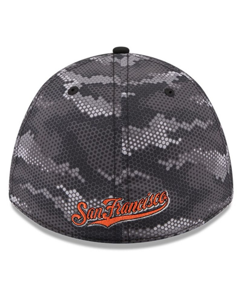 Men's Black San Francisco Giants Camo 39THIRTY A-Frame Flex Hat