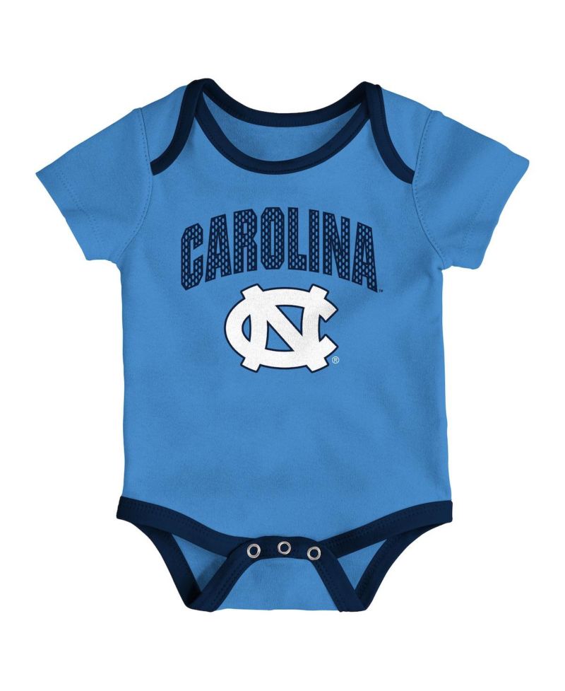 Baby Boys and Girls 3-Pack North Carolina Tar Heels All Day Play Bodysuit Set